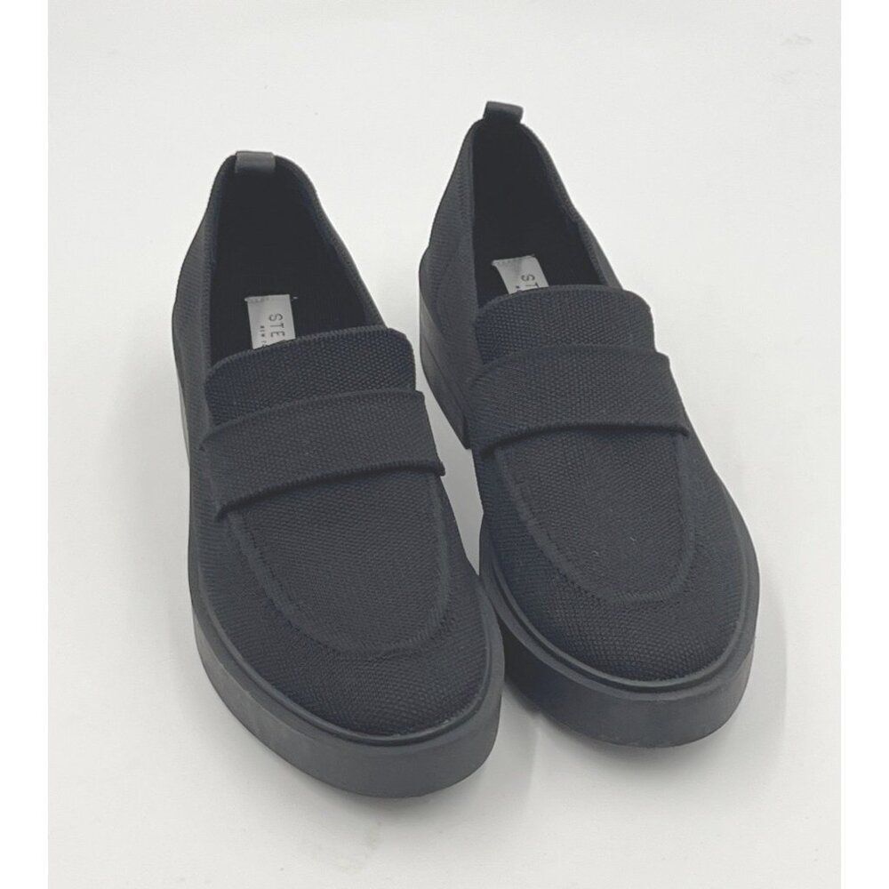 Steven New York Womens Loafers Knit Brynn Black Slip On Size 9